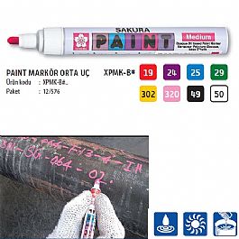 SAKURA - DPMK - 19 PAINT MARKR - KIRMIZI - ORTA ULU KALEM