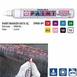 SAKURA - DPMK-50 PAINT MARKR - BEYAZ MEDUM ULU KALEM
