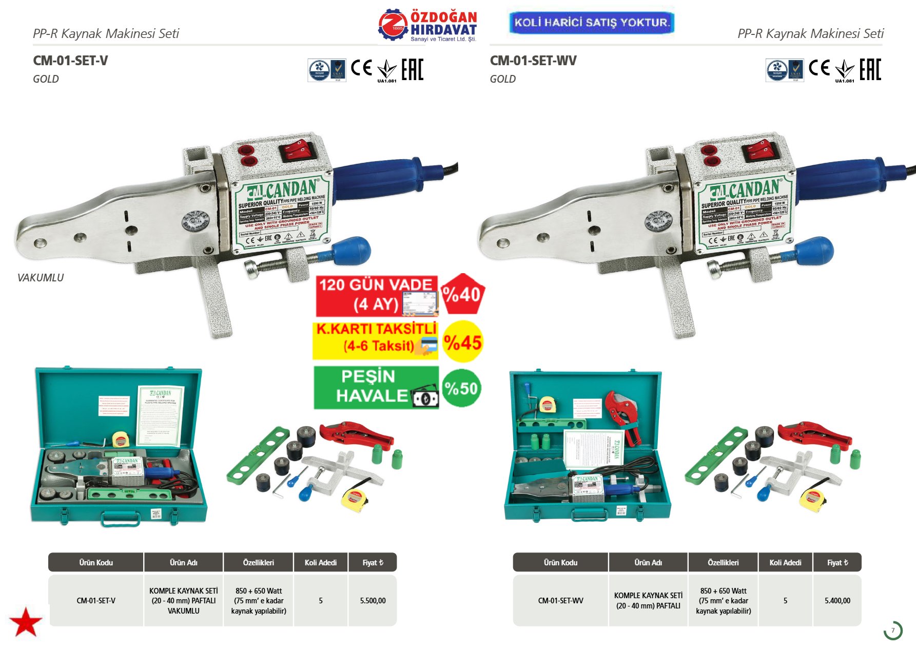 CANDAN EKİM 2025 FİYAT LİSTESİ