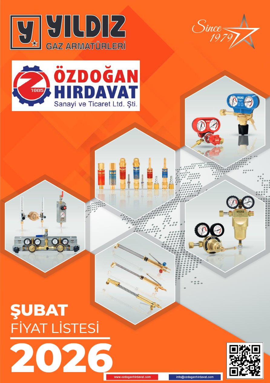 YILDIZ GAZ ŞUBAT 2026 FİYAT LİSTESİ