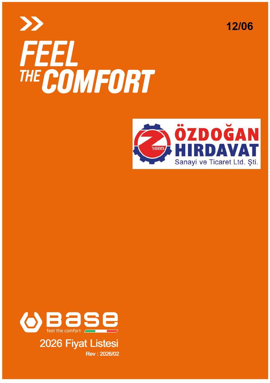 BASE ÖZDOĞAN 2026 FİYAT LİSTESİ - HAZİRAN