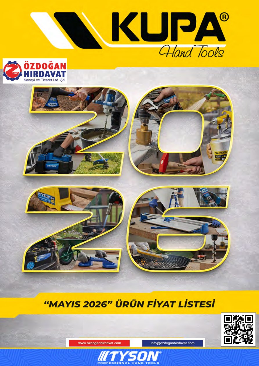 KUPA TOOLS - MAYIS 2026 FİYAT LİSTESİ
