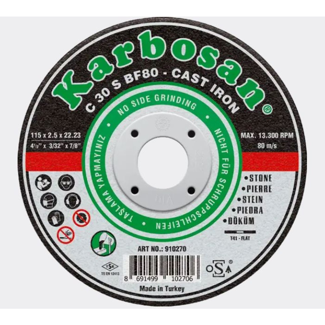 115X2,5X22 SC DÜZ KESİCİ TAŞ