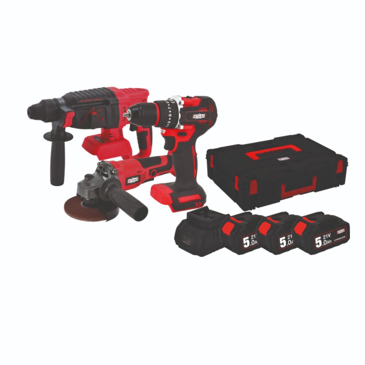 ATB21 3'LÜ KÖMÜRSÜZ KOMBO SET (MATKAP+TAŞLAMA+KIRICI DELİCİ)