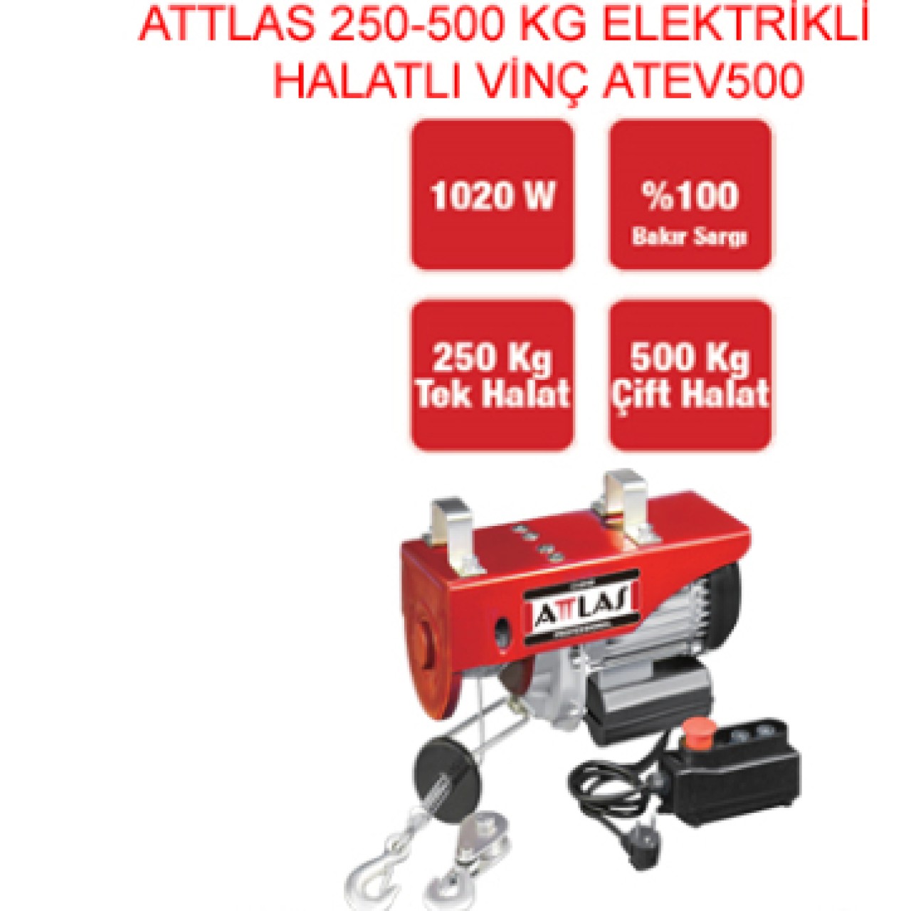 ATEV500 ELEKTRİKLİ VİNÇ ATTLAS