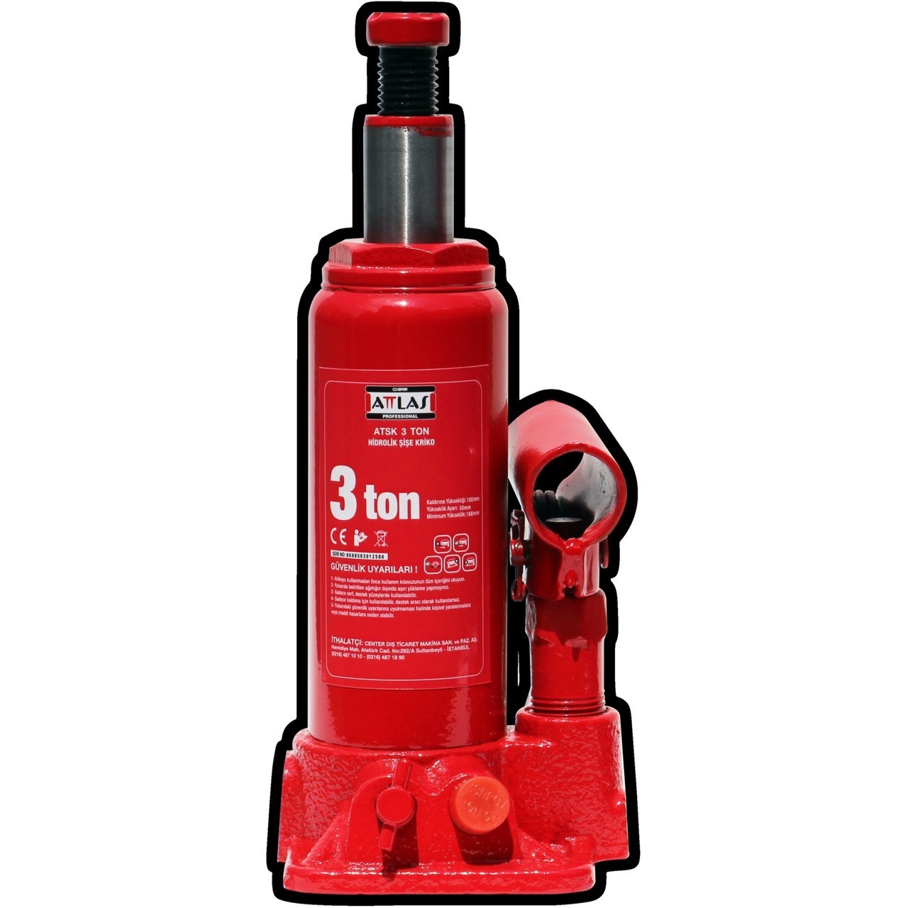 ATSK 3 TON HİDROLİK ŞİŞE KRİKO