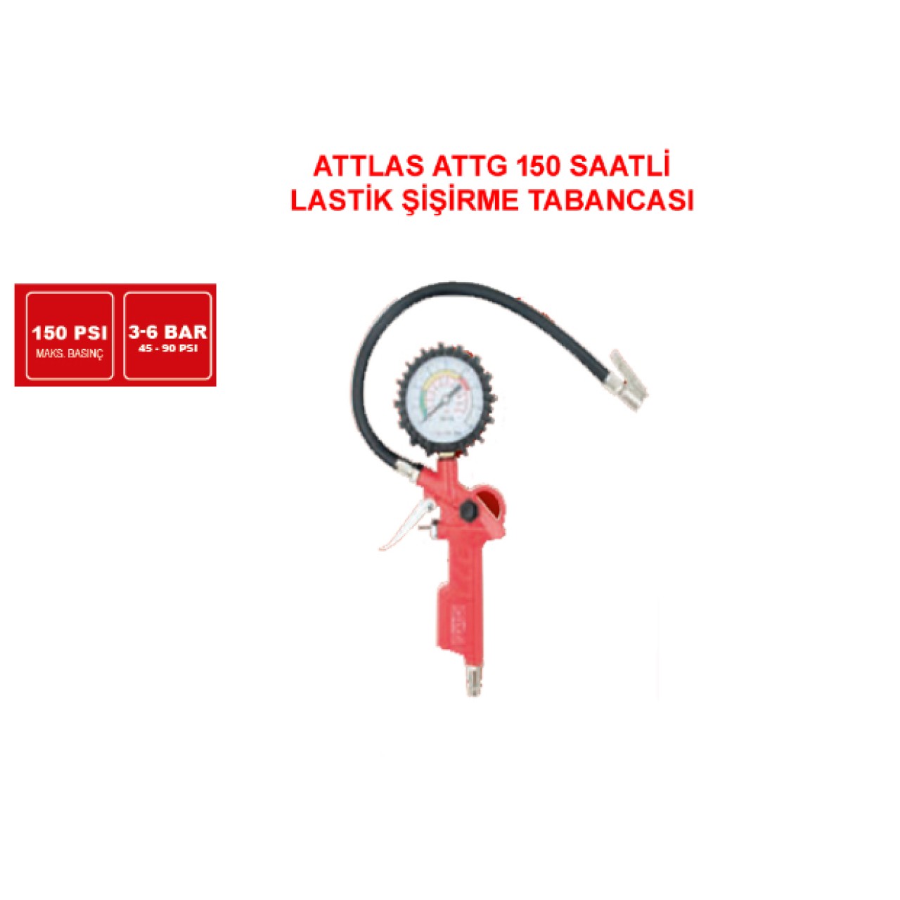 ATTG150 SAATLİ LASTİK ŞİŞİRME TABANCASI
