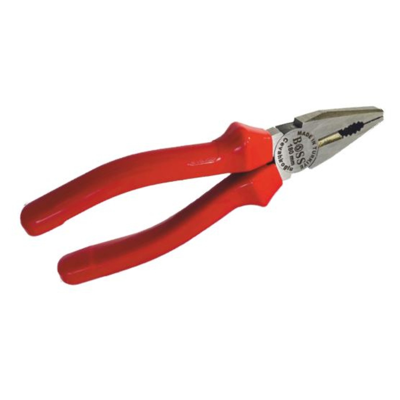 BOSS GÜMÜŞ OKSİT KOMBİNE PENSE KIRMIZI İZOLE 180MM