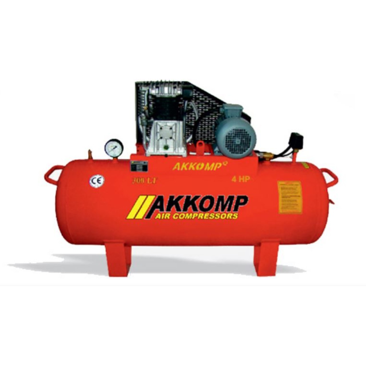 ÇİFT KADEMELİ KOMPRESÖR 4HP 12 BAR 200LT TRİFAZE