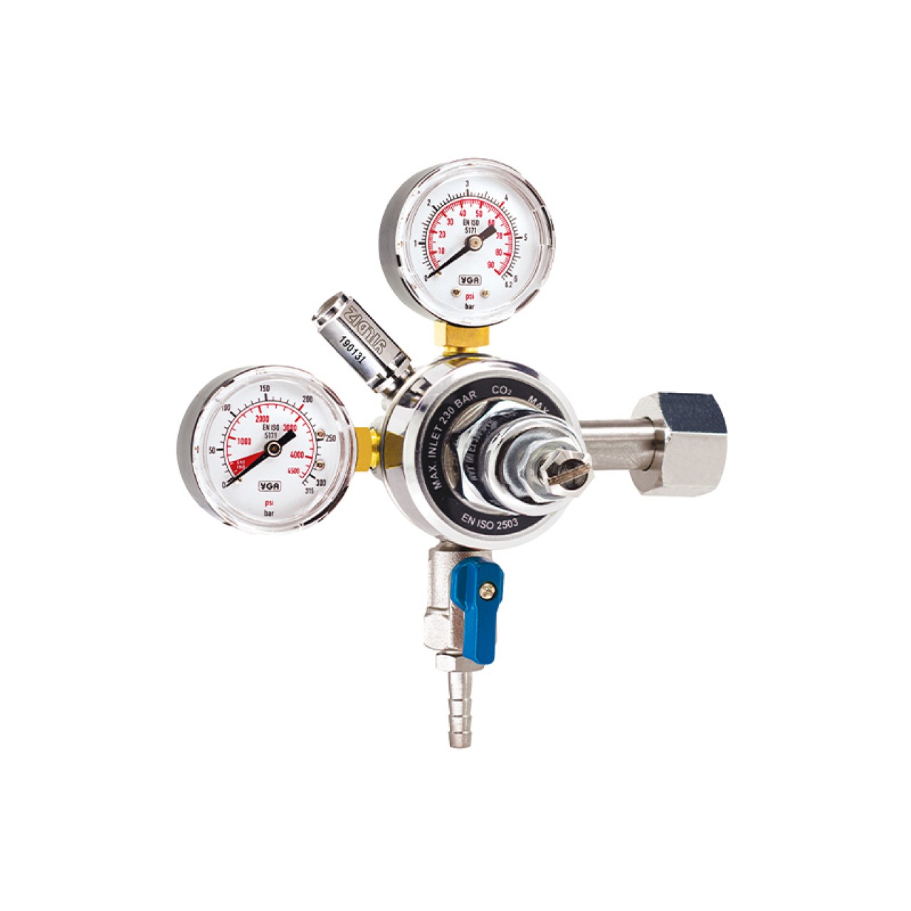 CO2 MEŞRUBAT REGÜLATÖRÜ W 21.80 X 1/14" TEK REGÜLATÖRLÜ 7 BAR