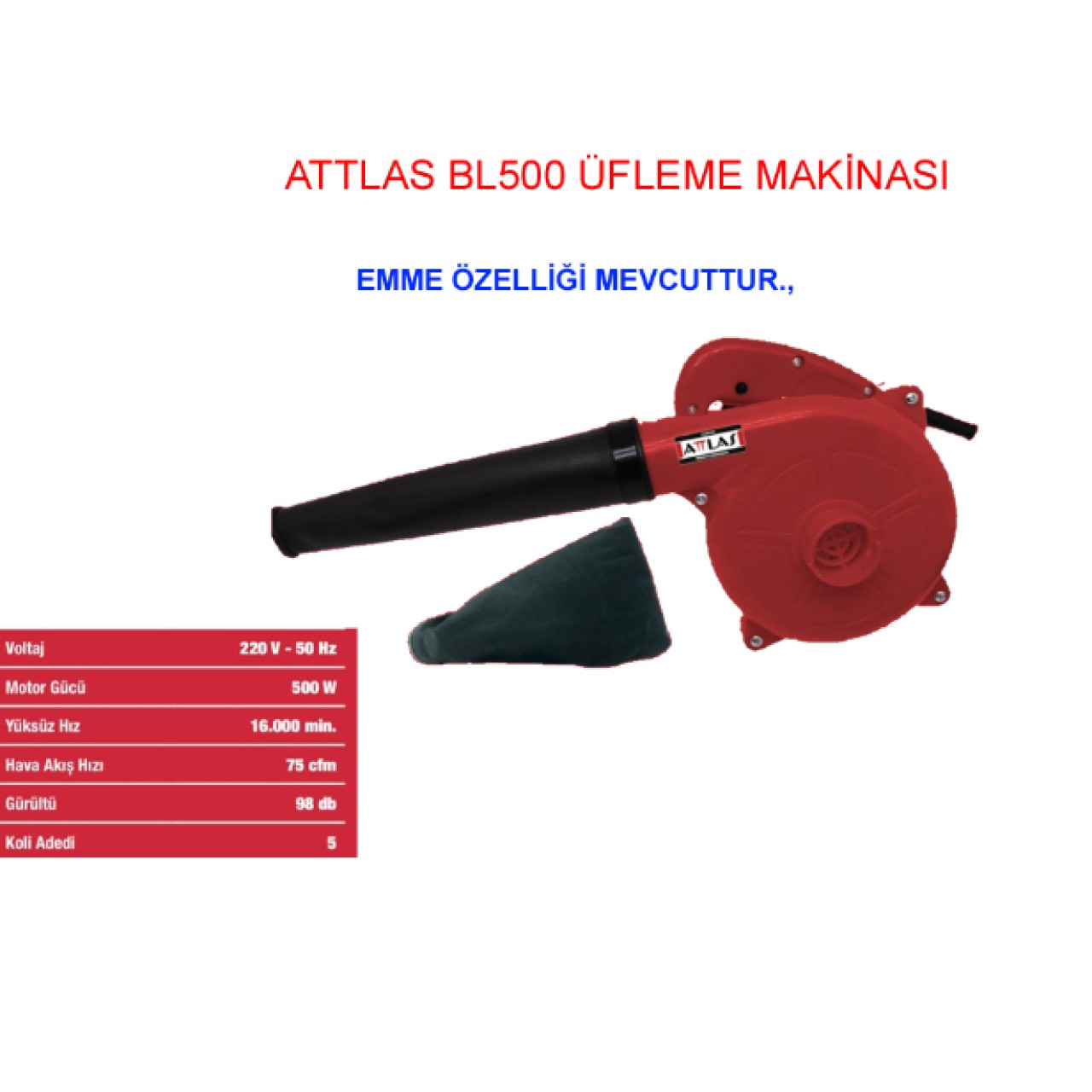 ECO BL500 ÜFLEME MOTORU