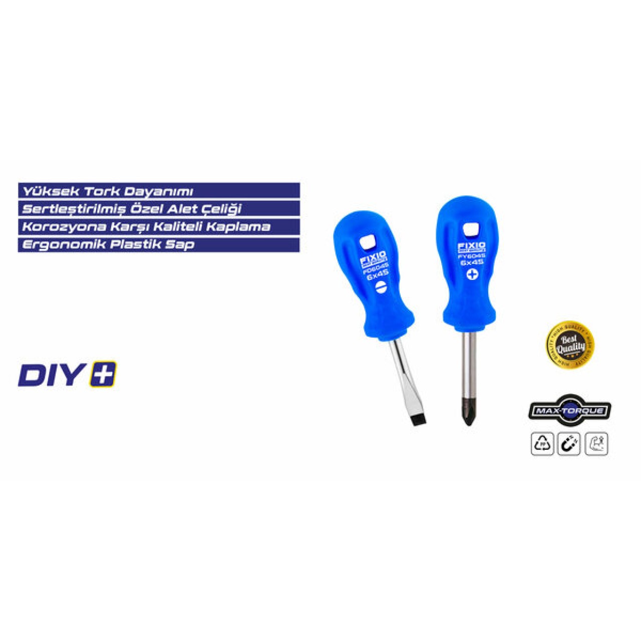 FİXİO TOPAÇ TORNAVİDA 6X45 DÜZ