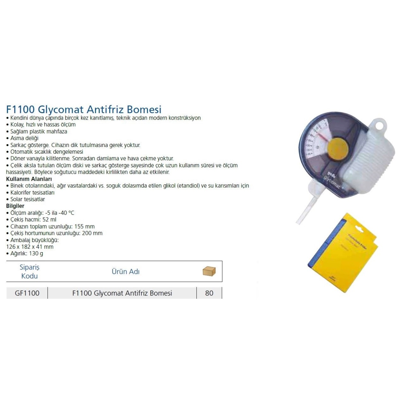 GEFO ANTİFİRİZ BOMESİ GLYCOMAT 1100