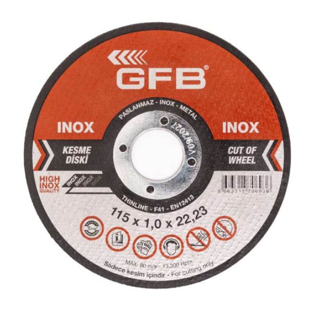 GFB 115X1 İNOX KESİCİ TAŞ