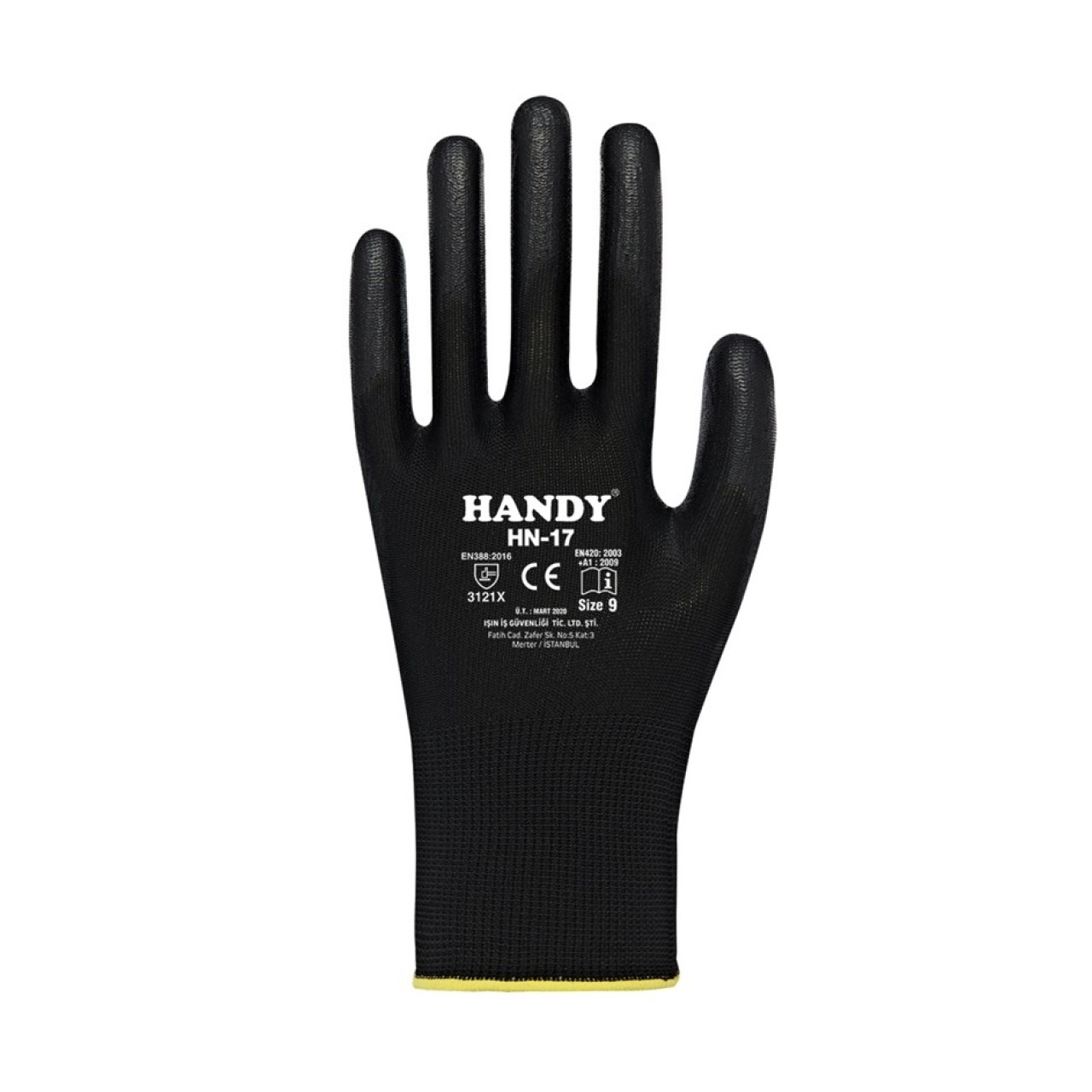 HANDY JOB PLUS HN17 SİYAH PU ELDİVEN NO:8