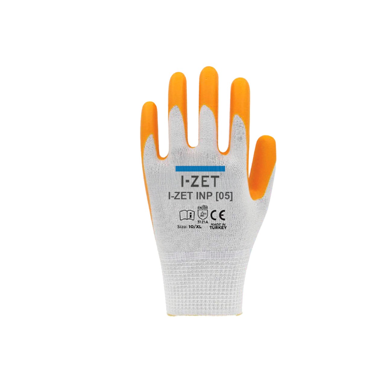 I-ZET POLY ÖRME NİTRİL ELDİVEN BEYAZ SARI NO:9