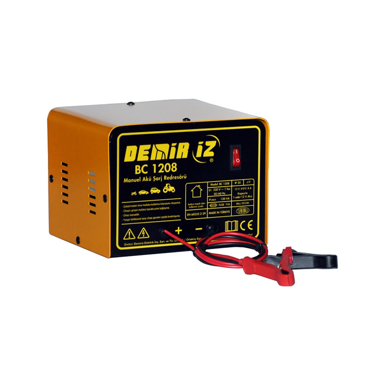 MANUEL AKÜ ŞARJ REDRESÖRÜ 12V-8A MİNİ DAŞ01