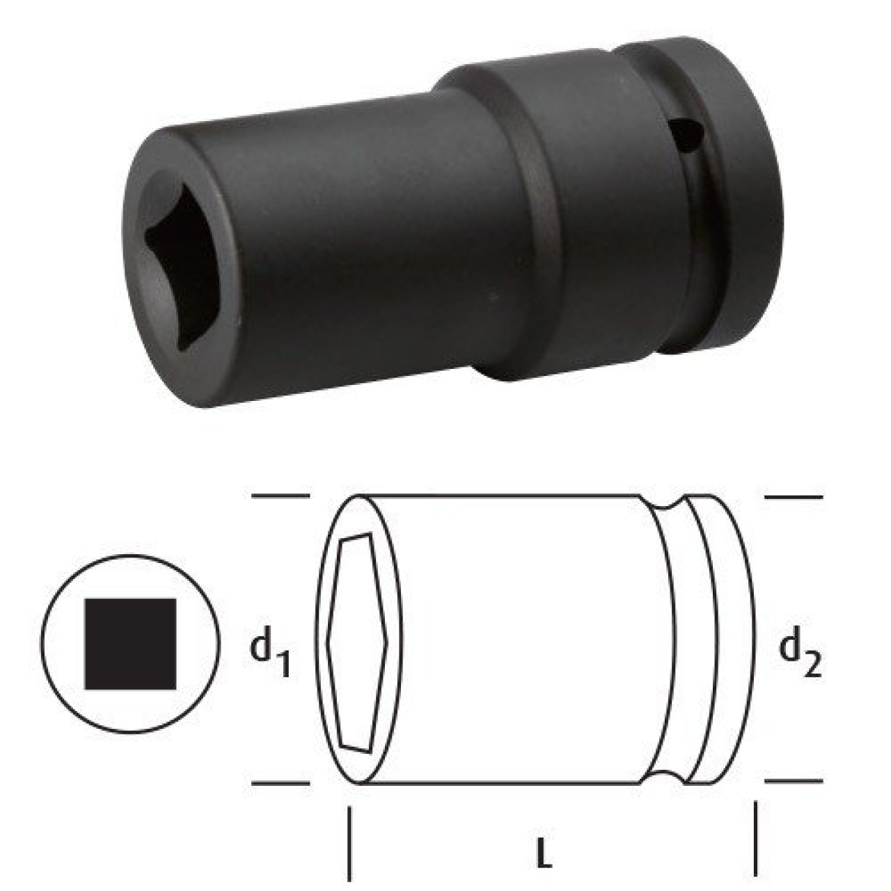 OSAKA 1'' 4KÖŞE LOKMA 21MM DERİN