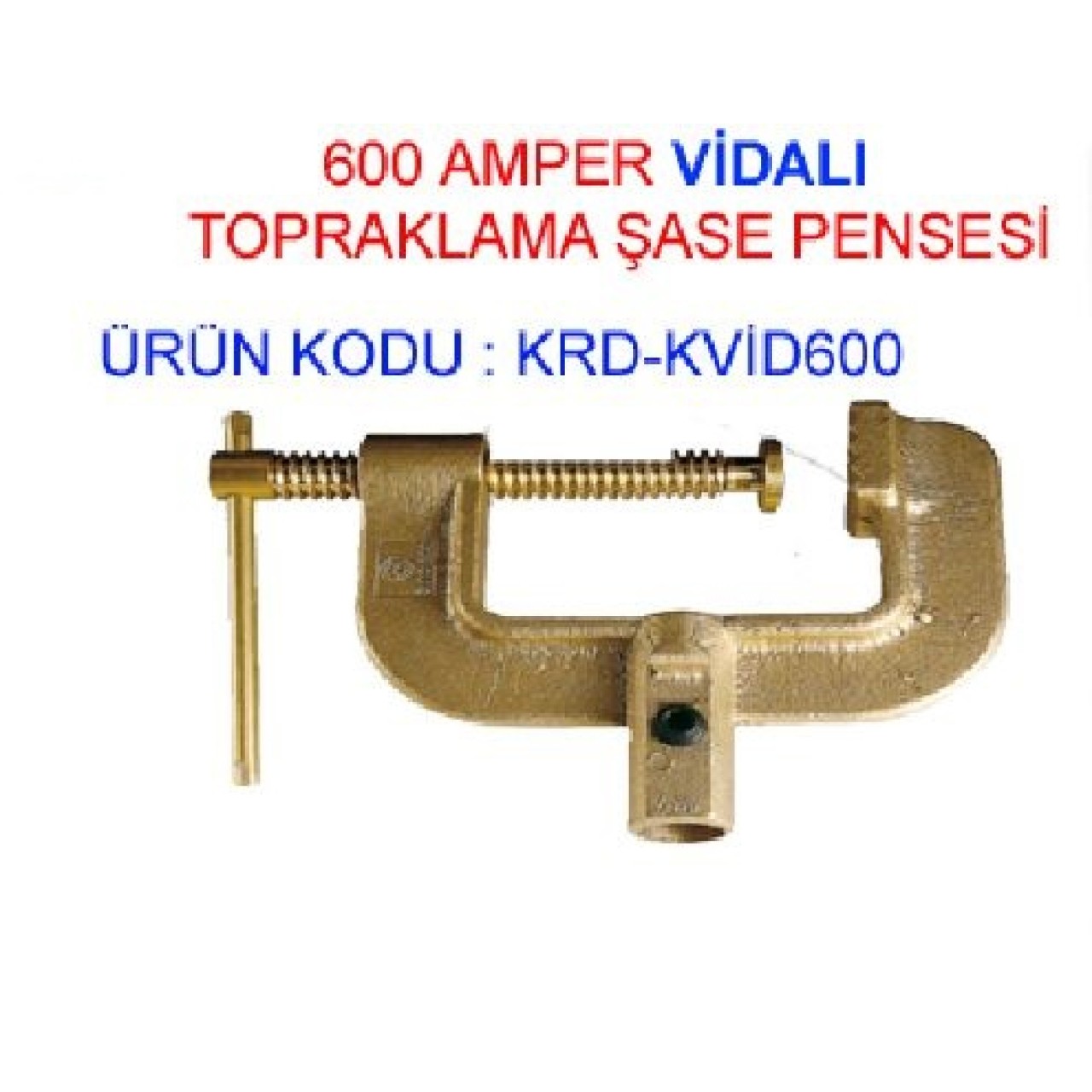 PİRİNÇ 600 AMPER VİDALI ŞASE KAYNAK PENSESİ