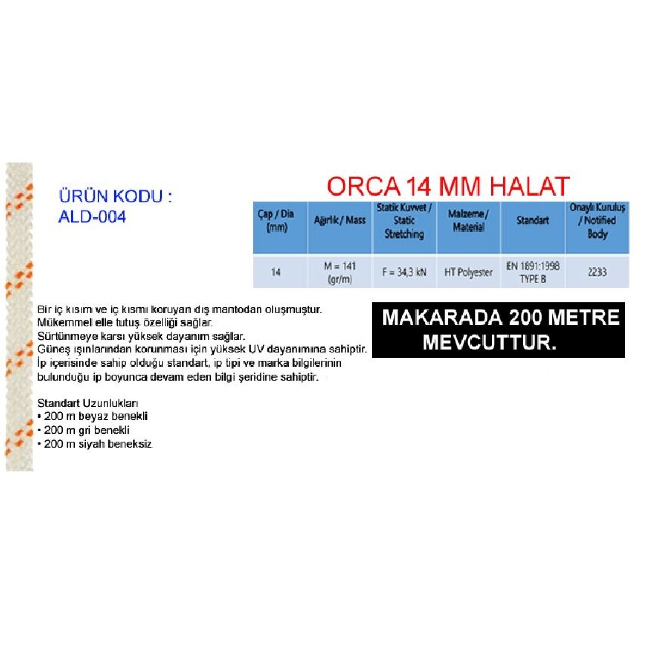 POLYESTER HALAT 14MM