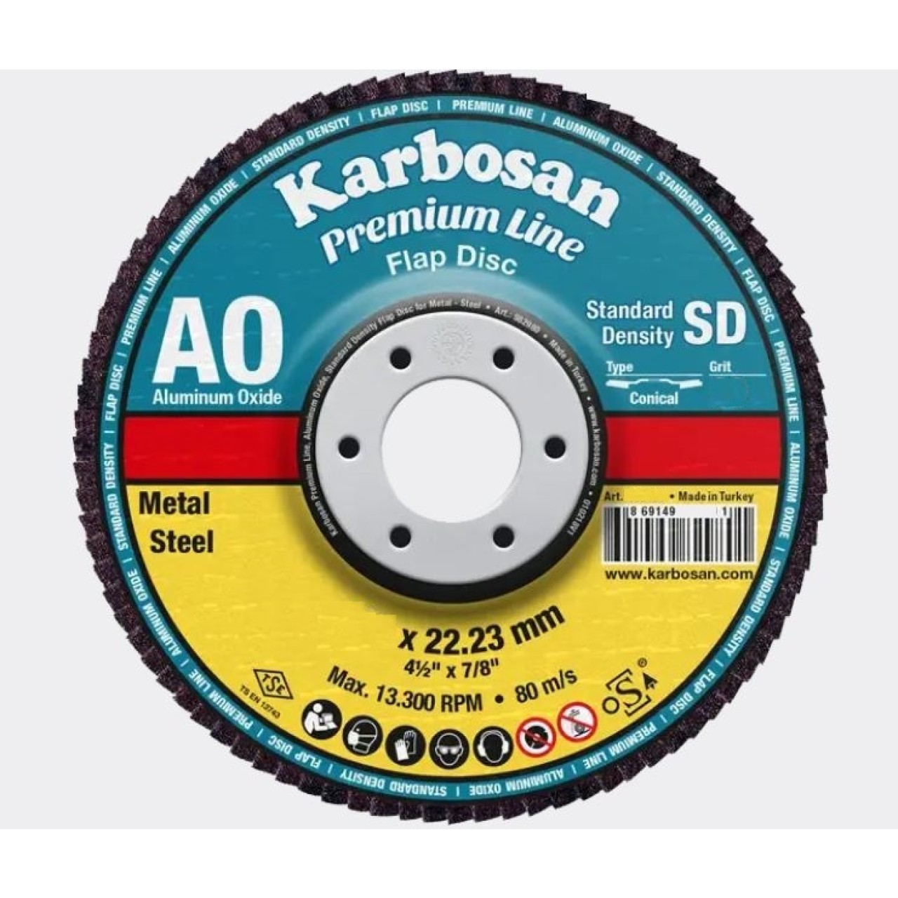 PREMİUMLİNE FLAP DİSK AO AXPR11 SD 125MM 80KUM KONİK