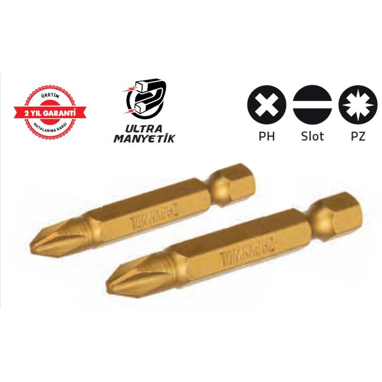 TOMAX BİTS UÇ PH 2 50 MM TİTANİUM