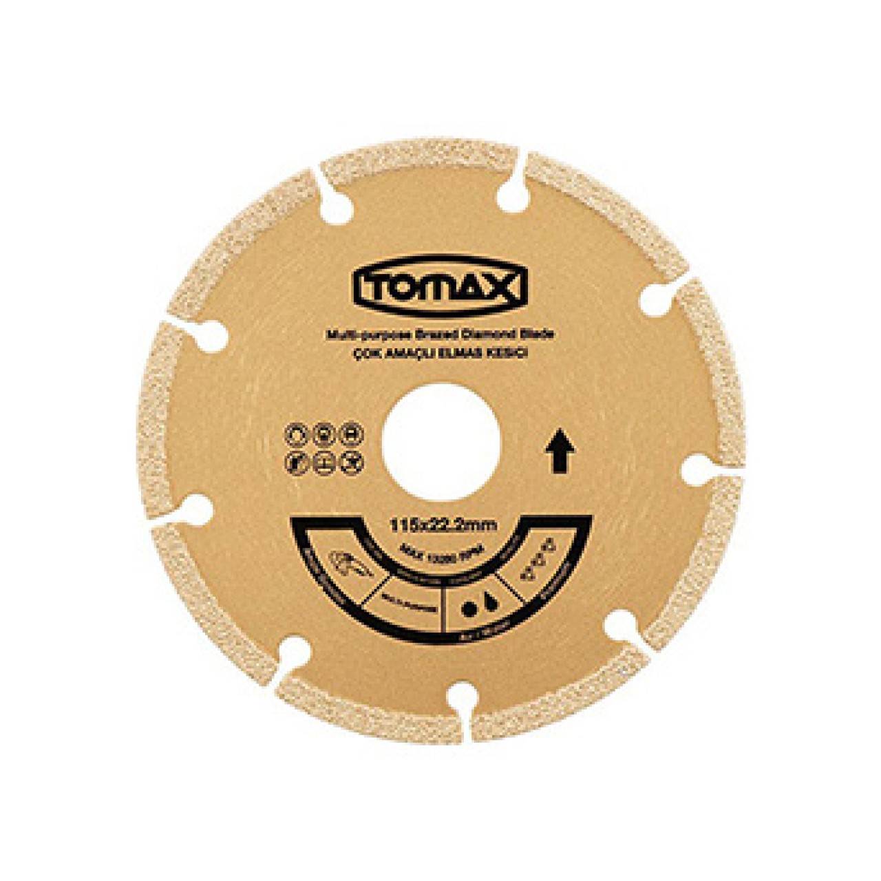 TOMAX ÇOK AMAÇLI ELMAS KESİCİ 180 X 22.2 MM