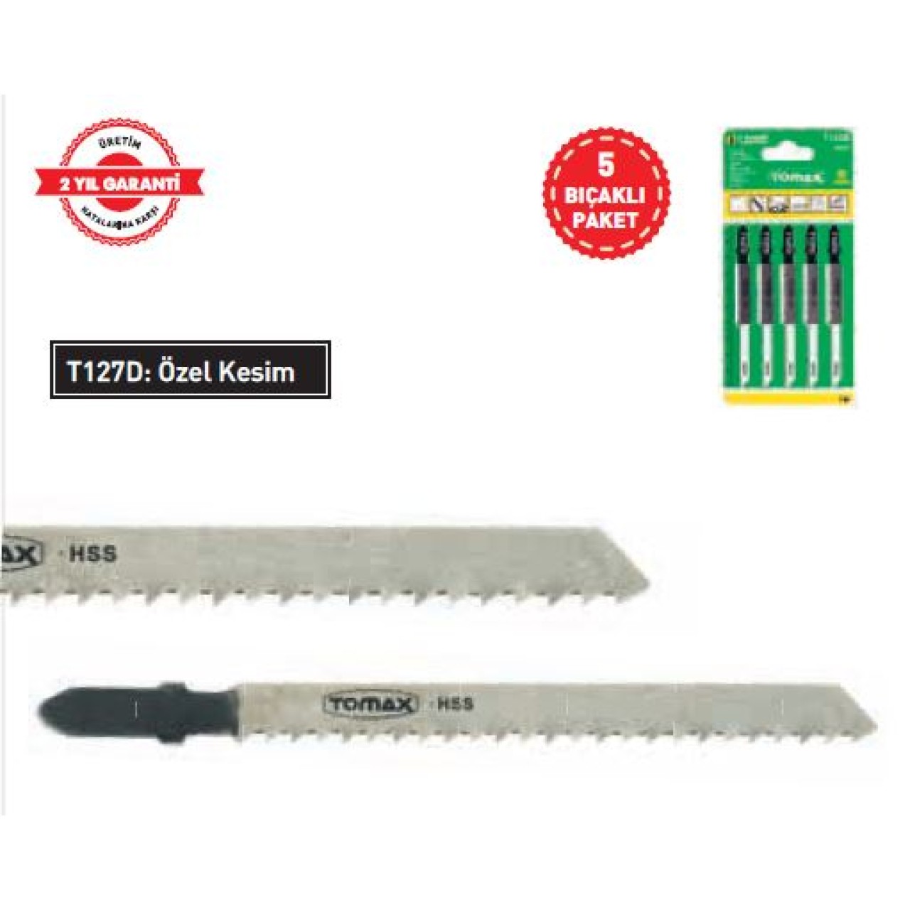 TOMAX DEKUPAJ AĞZI BIÇAĞI 5 Lİ PK T:127/D ÖZEL