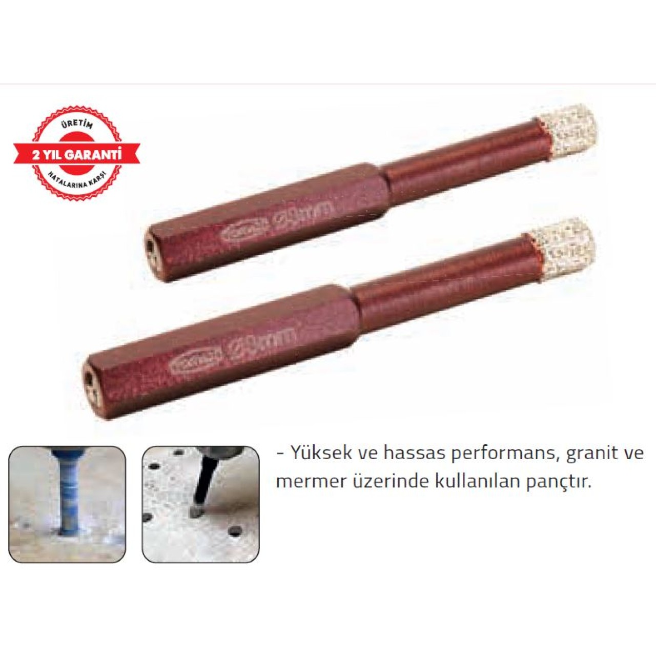 TOMAX ELMASLI MERMER GRANİT PANÇ 6 MM ALTIGEN