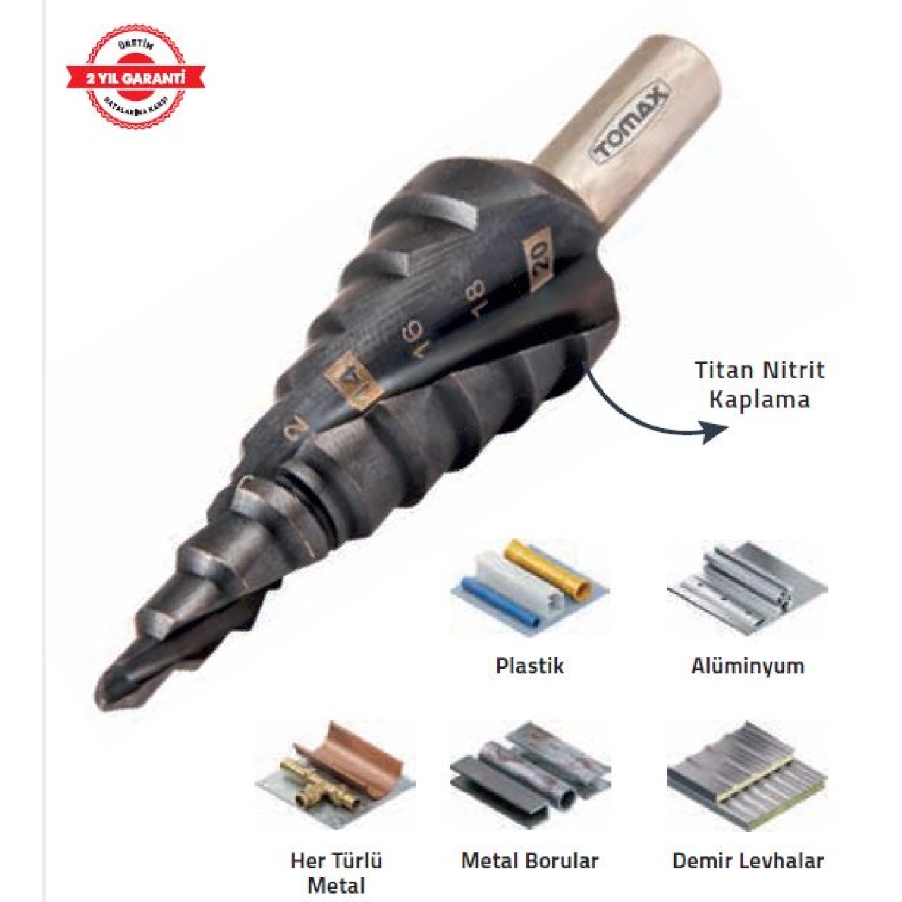 TOMAX EXPERT KADEMELİ MATKAP UCU 4-30 MM