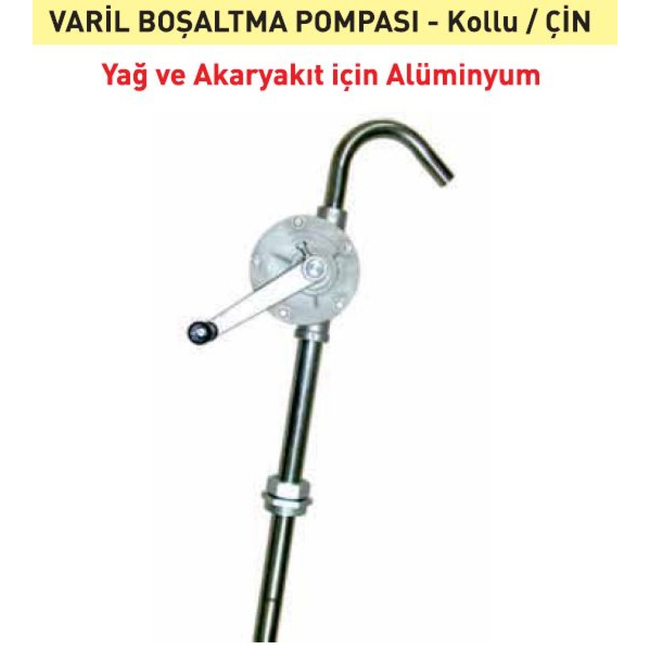 VARİL BOŞALTMA POMPASI KOLLU 30LT METAL GÖVDE