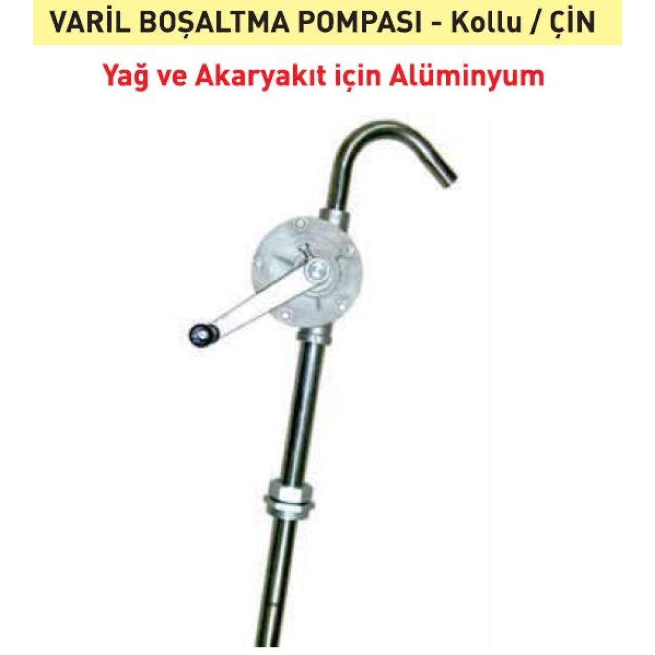 VARİL BOŞALTMA POMPASI KOLLU 30LT METAL GÖVDE