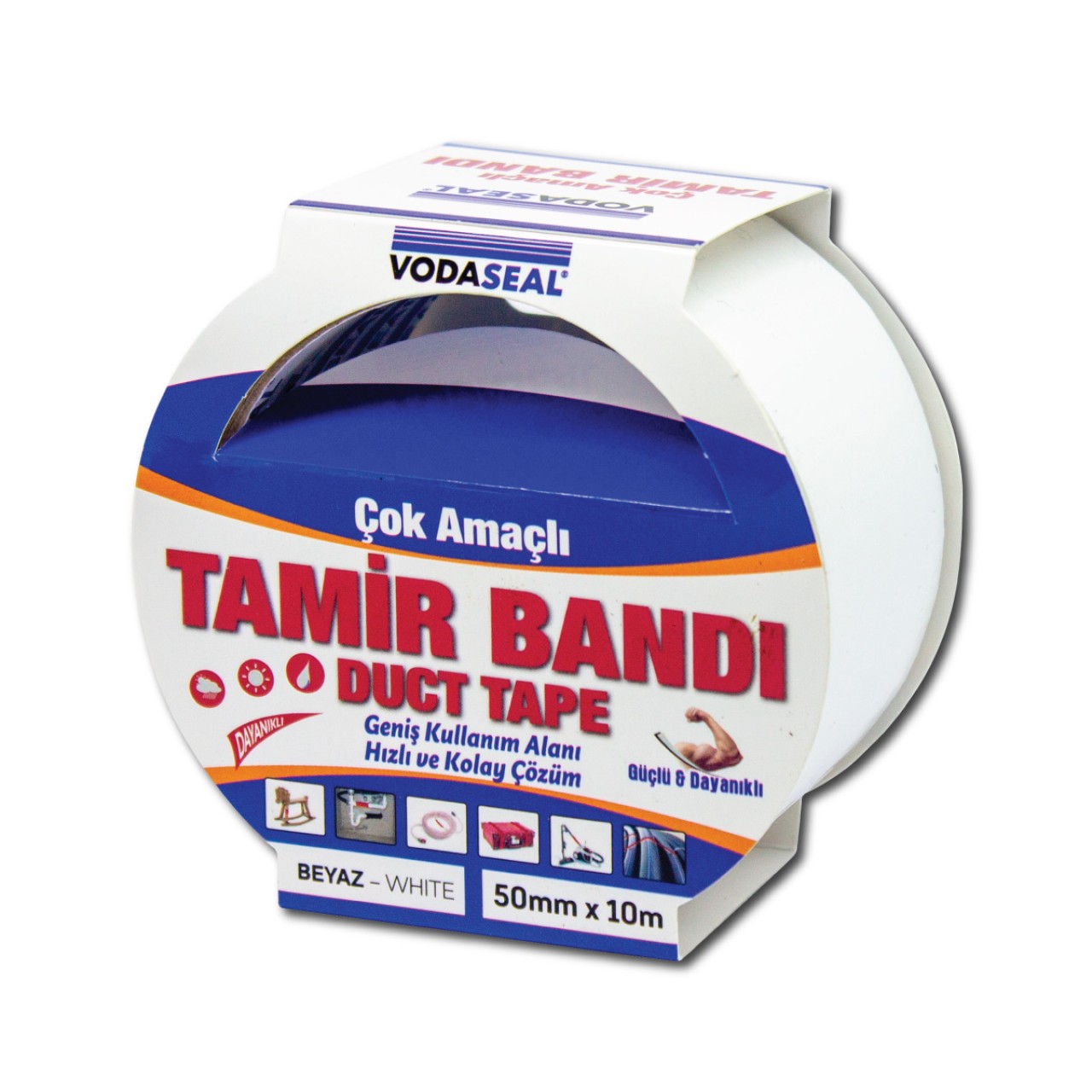 VODASEAL DUCK - TAPE TAMİR BANDI - 50 MM X 10MT - BEYAZ