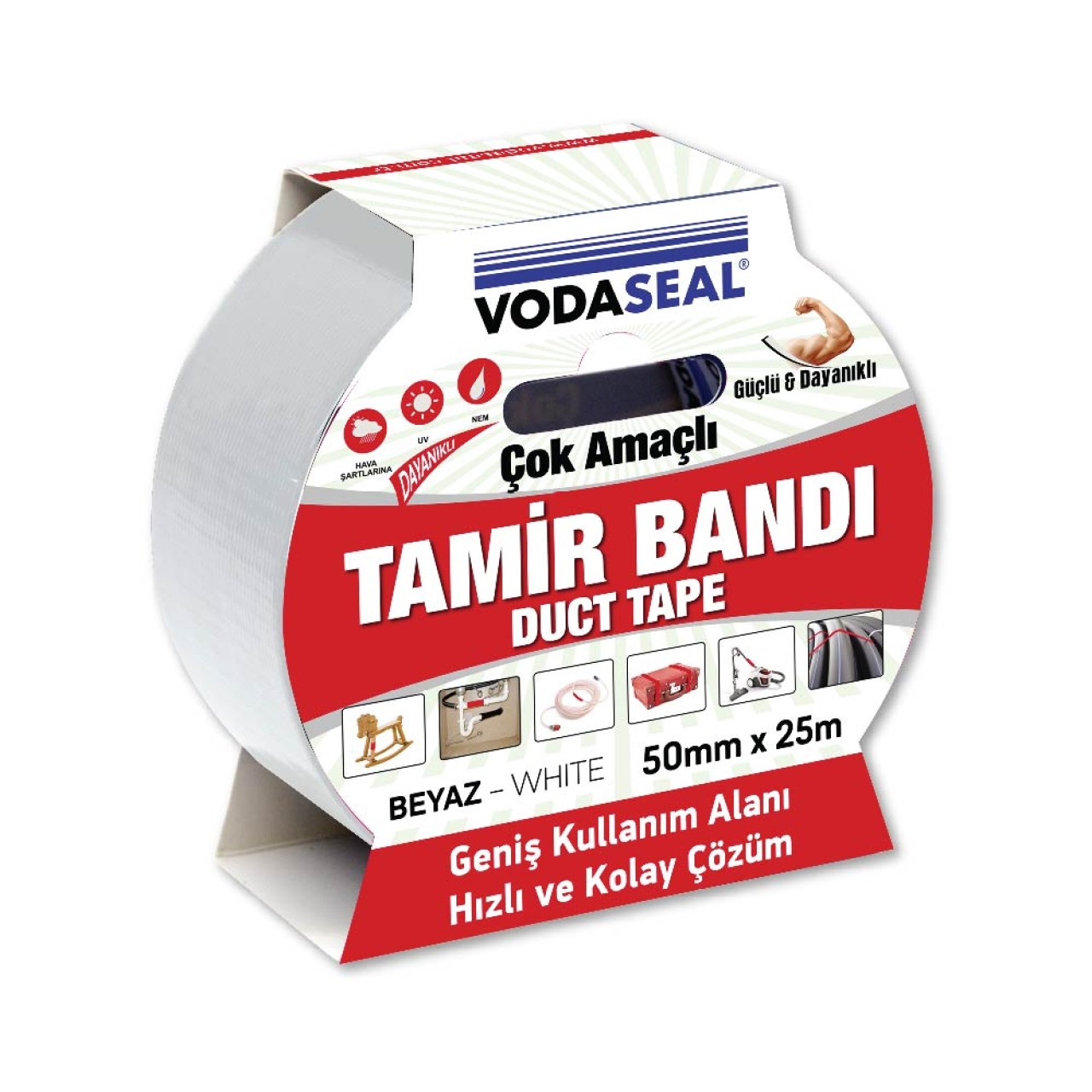 VODASEAL DUCK - TAPE TAMİR BANDI - 50 MM X 25 MT - BEYAZ