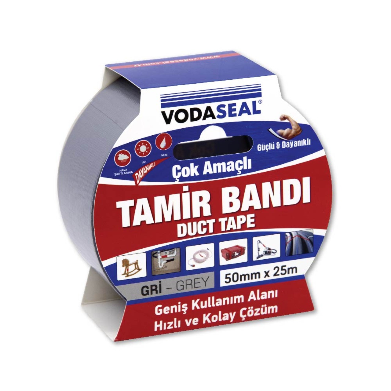 VODASEAL DUCK - TAPE TAMİR BANDI - 50 MM X 25 MT - GRİ