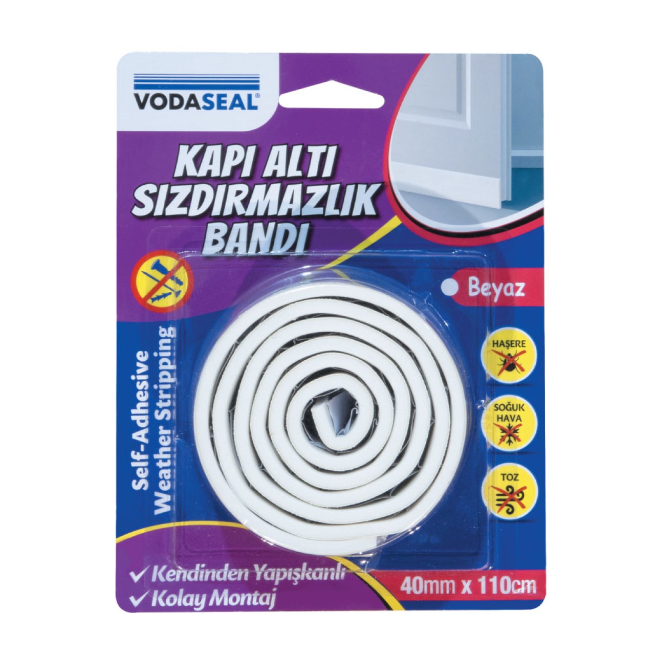 VODASEAL KAPI ALTI SIZDIRMAZLIK BANDI  40 MM X 110 CM - BEYAZ