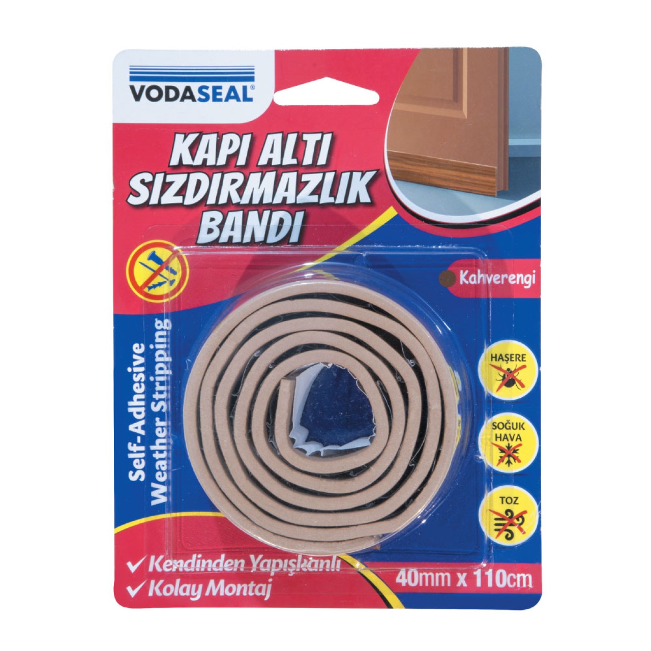 VODASEAL KAPI ALTI SIZDIRMAZLIK BANDI  40 MM X 110 CM  - KAHVERENGİ
