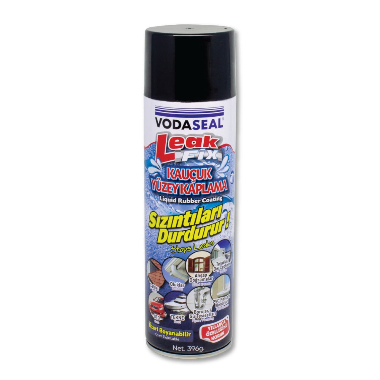 VODASEAL LEAK FİX KAUÇUK İZOLASYON SPREYİ 500 ML - SİYAH