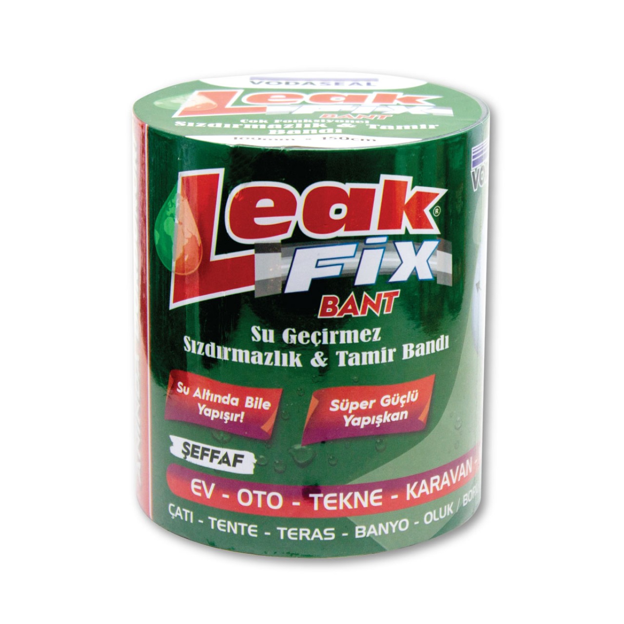 VODASEAL LEAK FİX YAMA BANDI - SU GEÇİRMEZ SIZDIRMAZLIK VE TAMİR BANDI - ŞEFFFAF