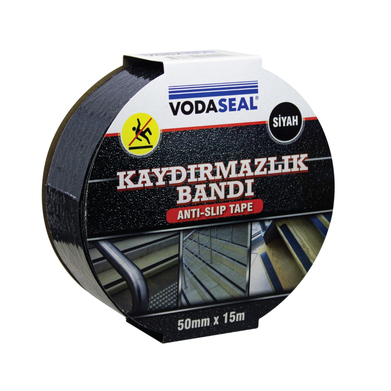 VODASEAL MERDİVEN KAYDIRMAZLIK BANDI 50 MM X 15 MT  - SİYAH