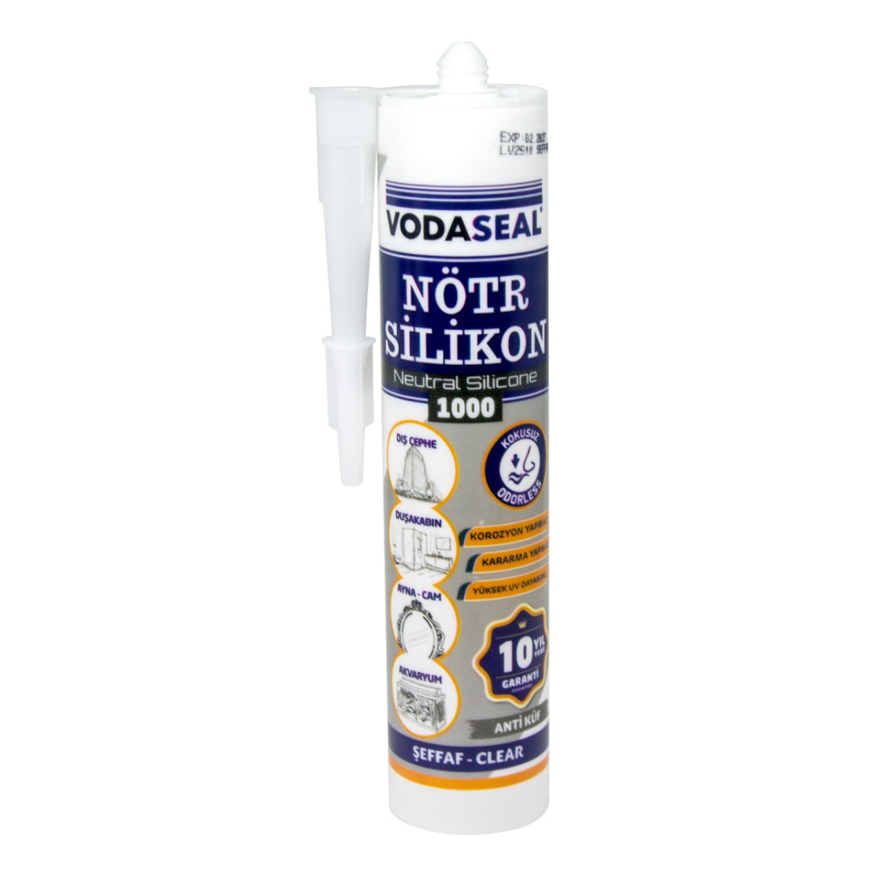 VODASEAL NÖTR SİLİKON KARTUJ ŞEFFAF