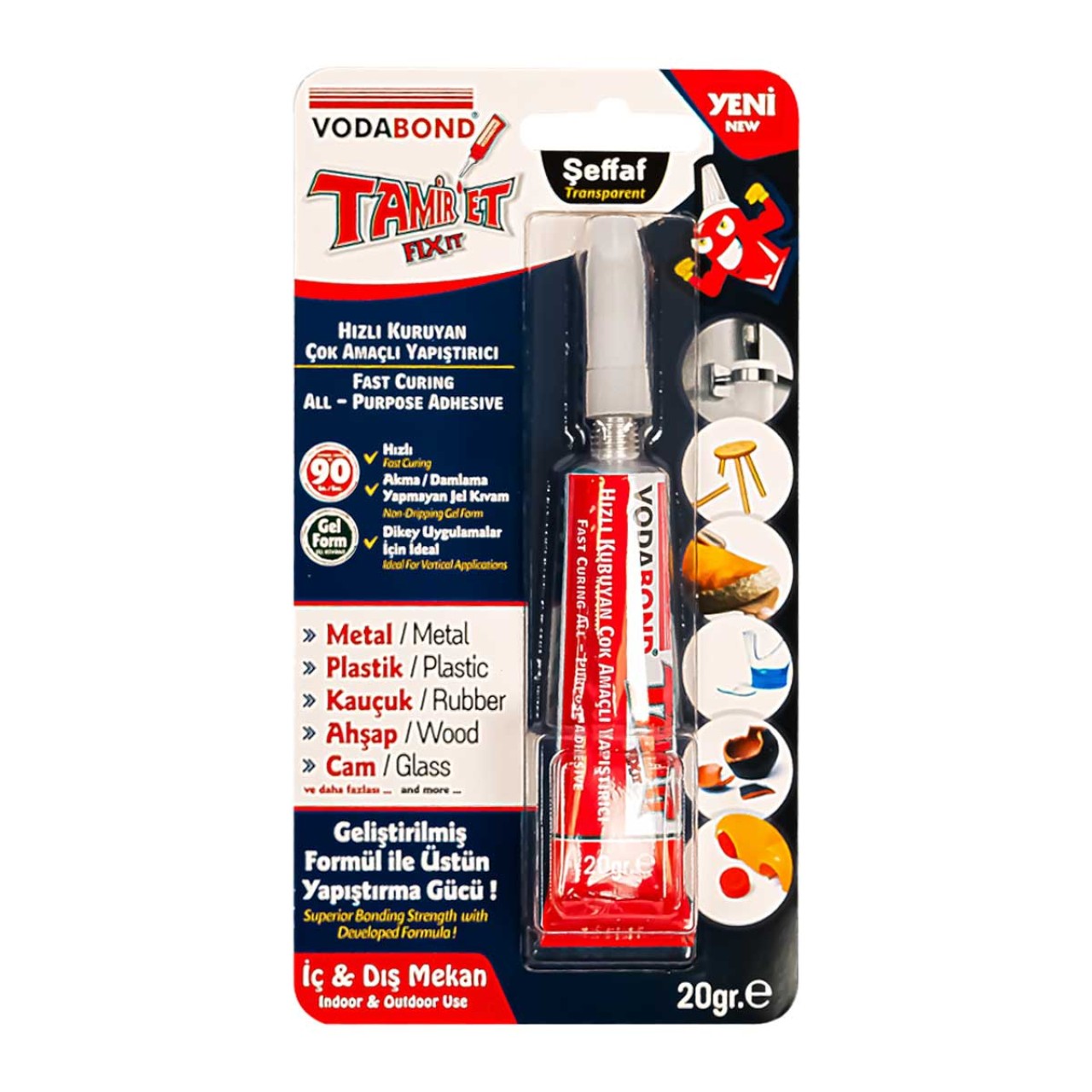 VODASEAL TAMİR - ET  HIZLI KURUYAN ÇOK AMAÇLI YAPIŞTIRICI  - 20 GR