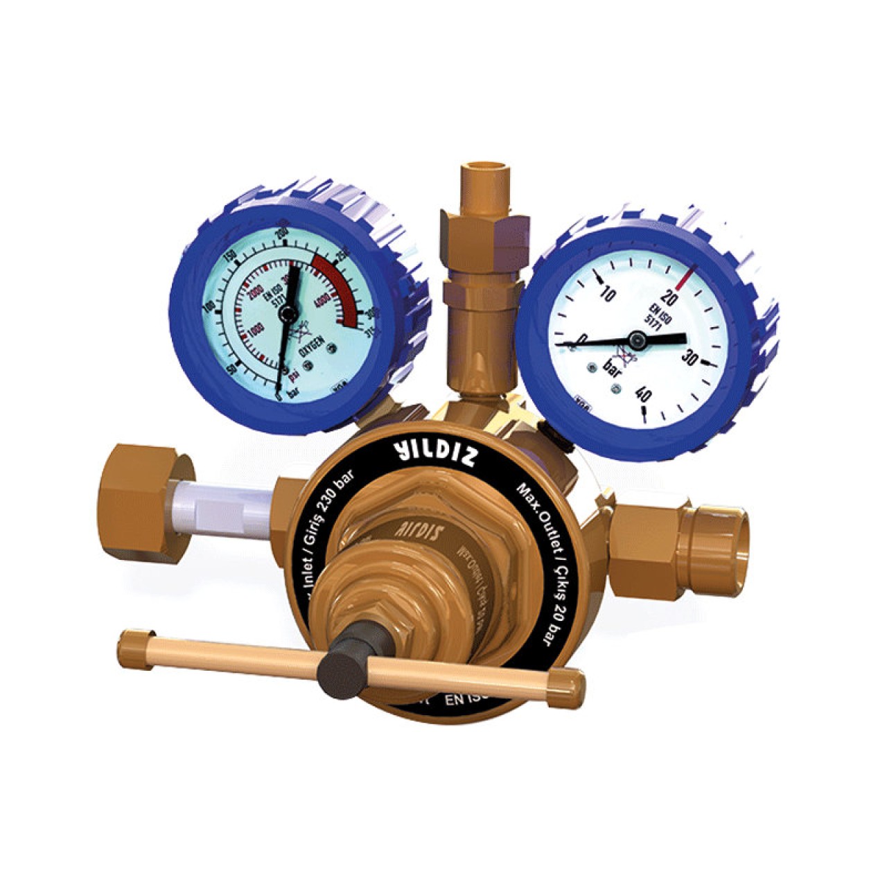 YÜKSEK BASINÇ YÜKSEK DEBİ BASINÇ DÜŞÜRÜCÜ OKSİJEN 20BAR